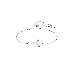 Resim Swarovski Infinity Bileklik, Sonsuzluk ve kalp, Beyaz, Rodyum kaplama