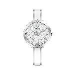 Resim Crystalline Delight Saat, İsviçre Üretimi, Metal bileklik, Beyaz, Paslanmaz çelik