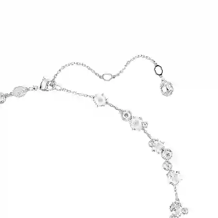 Resim Constella Kolye, Yuvarlak kesim, Beyaz, Rodyum kaplama