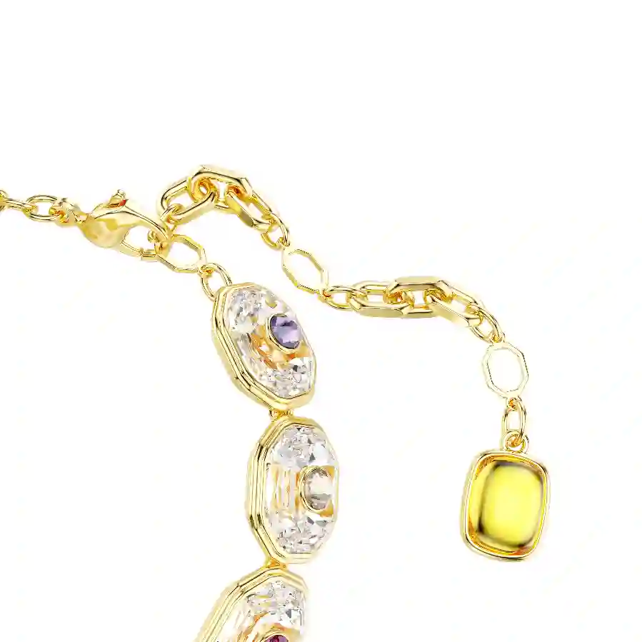 Resim Chroma Tennis bileklik, Sekizgen kesim, Çok renkli, Altın rengi kaplama