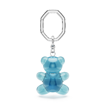 Resim Teddy Anahtarlık, Ayıcık, Mavi, Rodyum kaplama
