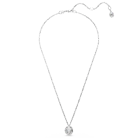 Resim Dextera Kolye, Yuvarlak kesim, Beyaz, Rodyum kaplama