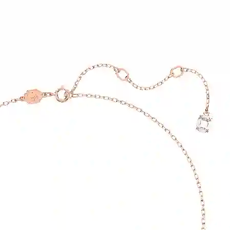 Resim Dextera Kolye, Sekizgen şekil, Beyaz, Pembe altın rengi kaplama