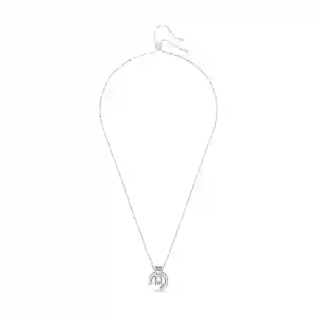 Resim Matrix Kolye, Baget kesim, Beyaz, Rodyum kaplama