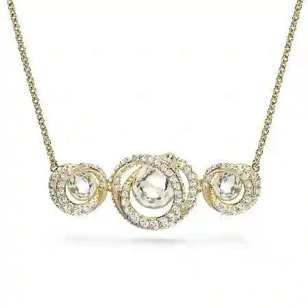 Resim Generation Kolye, Beyaz, Altın rengi kaplama