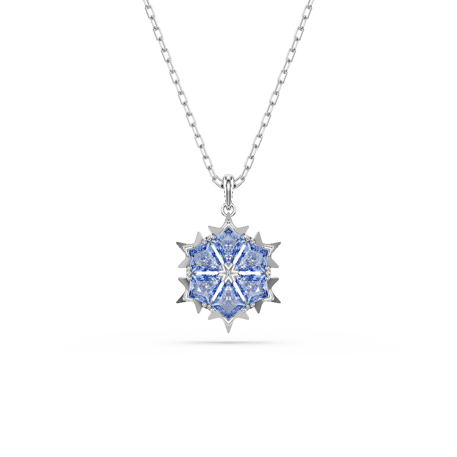 Resim Magic Kolye, Kar tanesi, Mavi, Rodyum kaplama