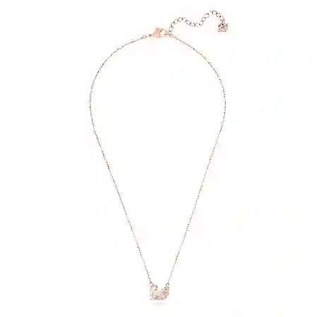 Resim Dazzling Swan Kolye, Kuğu, Pembe, Pembe altın rengi kaplama