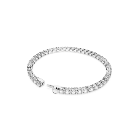 Resim Matrix Tennis Bileklik, Yuvarlak kesim, Beyaz, Rodyum kaplama