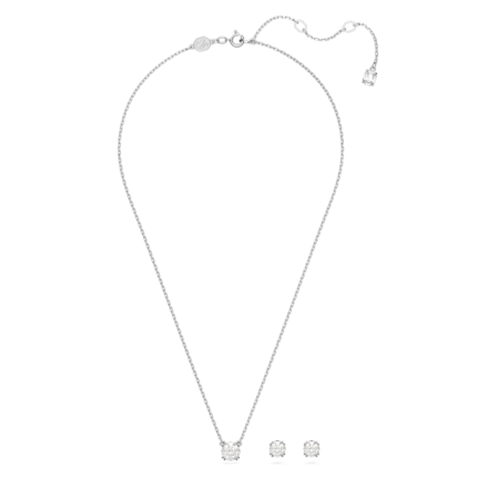 Resim Constella Set, Yuvarlak kesim, Beyaz, Rodyum kaplama