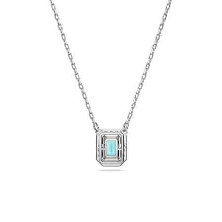 Resim Una Kolye, Sekizgen kesim, Mavi, Rodyum kaplama