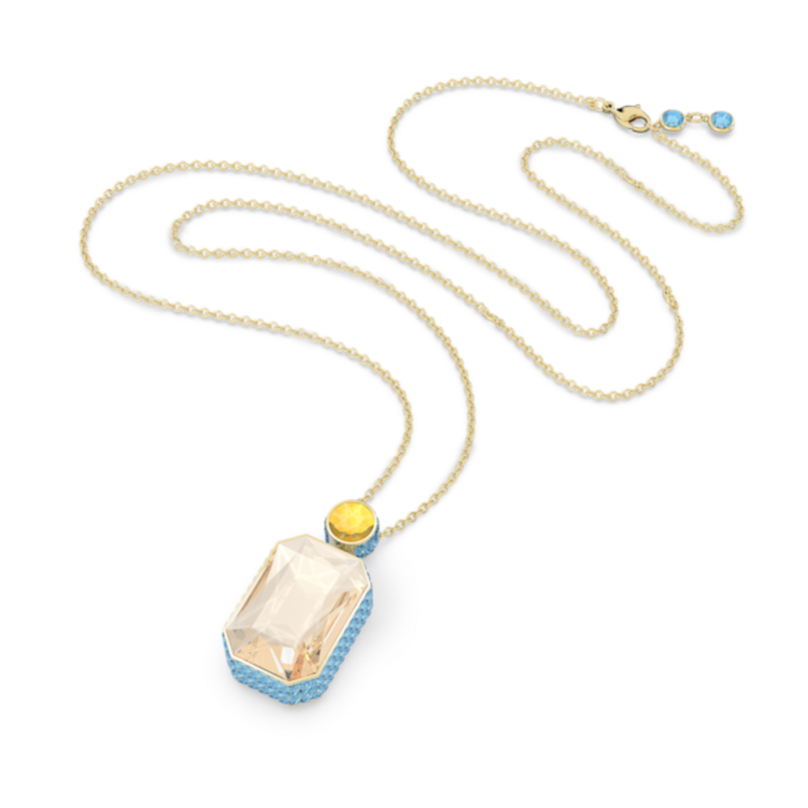 Resim Chroma Kolye, Sekizgen kesim, Çok renkli, Altın rengi kaplama