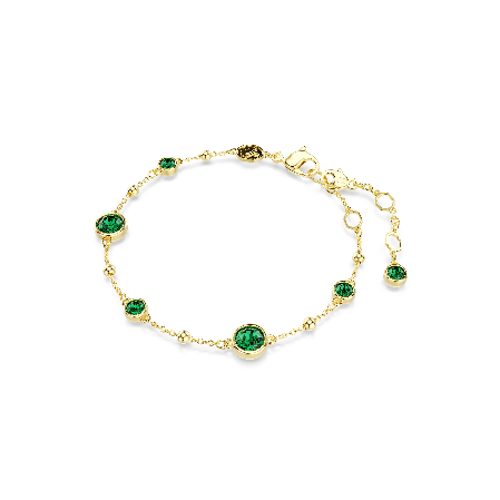 Resim Imber Bileklik, Yuvarlak kesim, Yeşil, Altın rengi kaplama