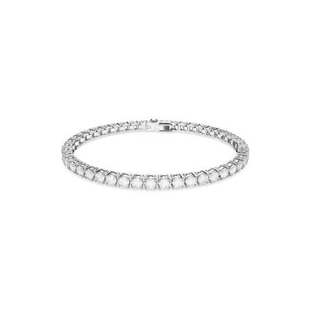 Resim Matrix Tennis Bileklik, Yuvarlak kesim, Beyaz, Rodyum kaplama