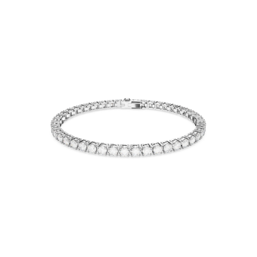 Resim Matrix Tennis Bileklik, Yuvarlak kesim, Beyaz, Rodyum kaplama