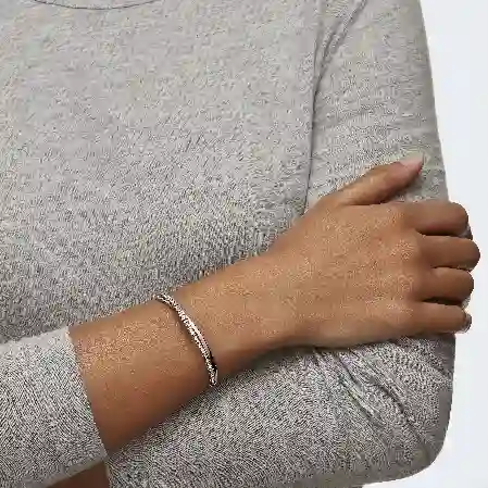 Resim Twist Bileklik, Beyaz, Rodyum kaplama