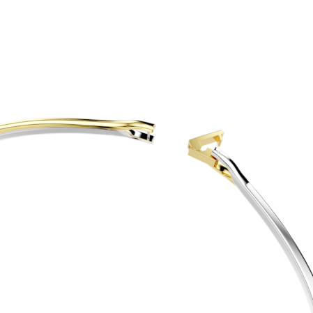 Resim Hyperbola Gerdanlık, Yuvarlak kesim, Beyaz, Karışık metal yüzey