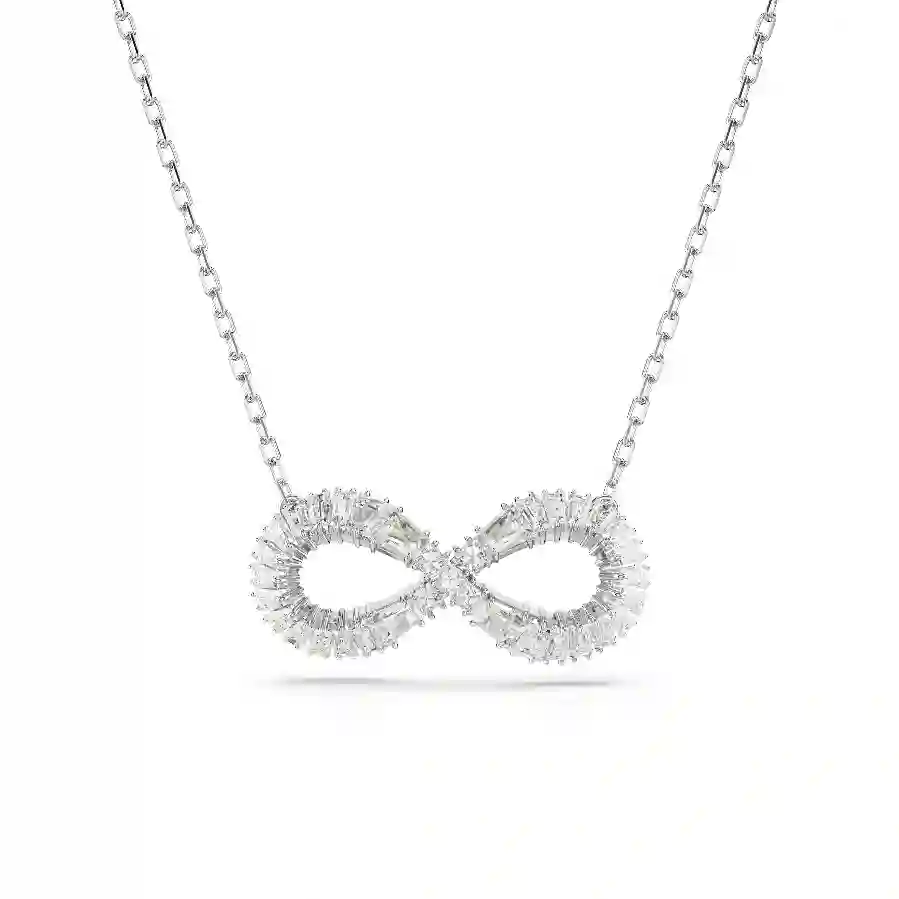 Resim Hyperbola Kolye, Infinity, Beyaz, Rodyum kaplama