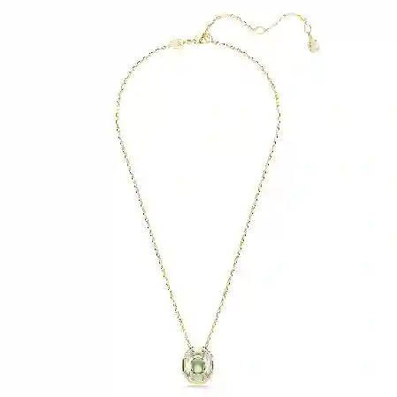 Resim Chroma Kolye, Sekizgen kesim, Yeşil, Altın rengi kaplama