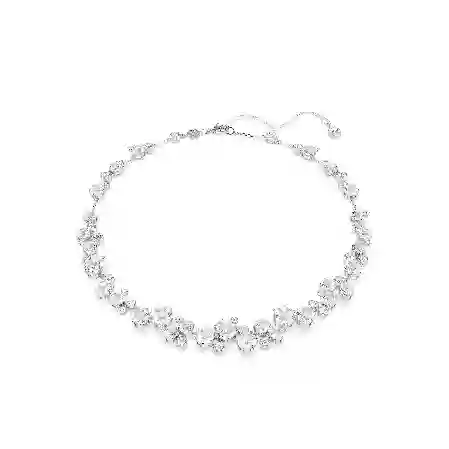 Resim Constella Kolye, Yuvarlak kesim, Beyaz, Rodyum kaplama