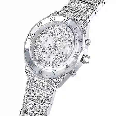 Resim Dextera Lux Saat, İsviçre Üretimi, Metal bileklik, Gümüş Rengi, Paslanmaz çelik