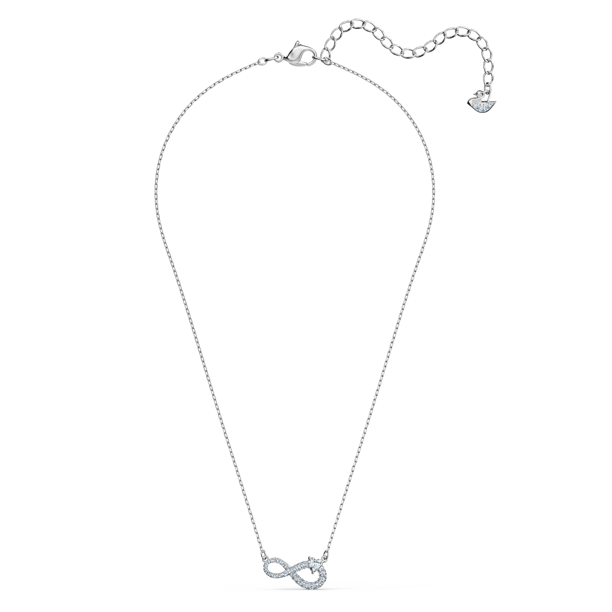 Resim Swarovski Infinity Kolye, Infinity, Beyaz, Rodyum kaplama