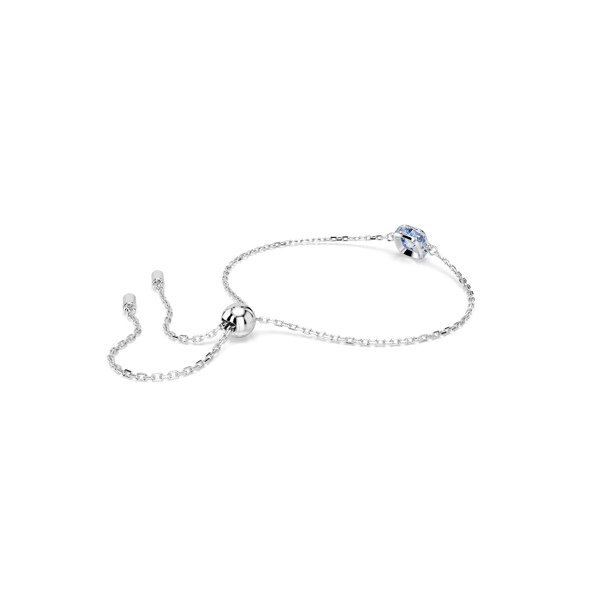 Resim Birthstone Bileklik, Kare kesim, Mart, Mavi, Rodyum kaplama