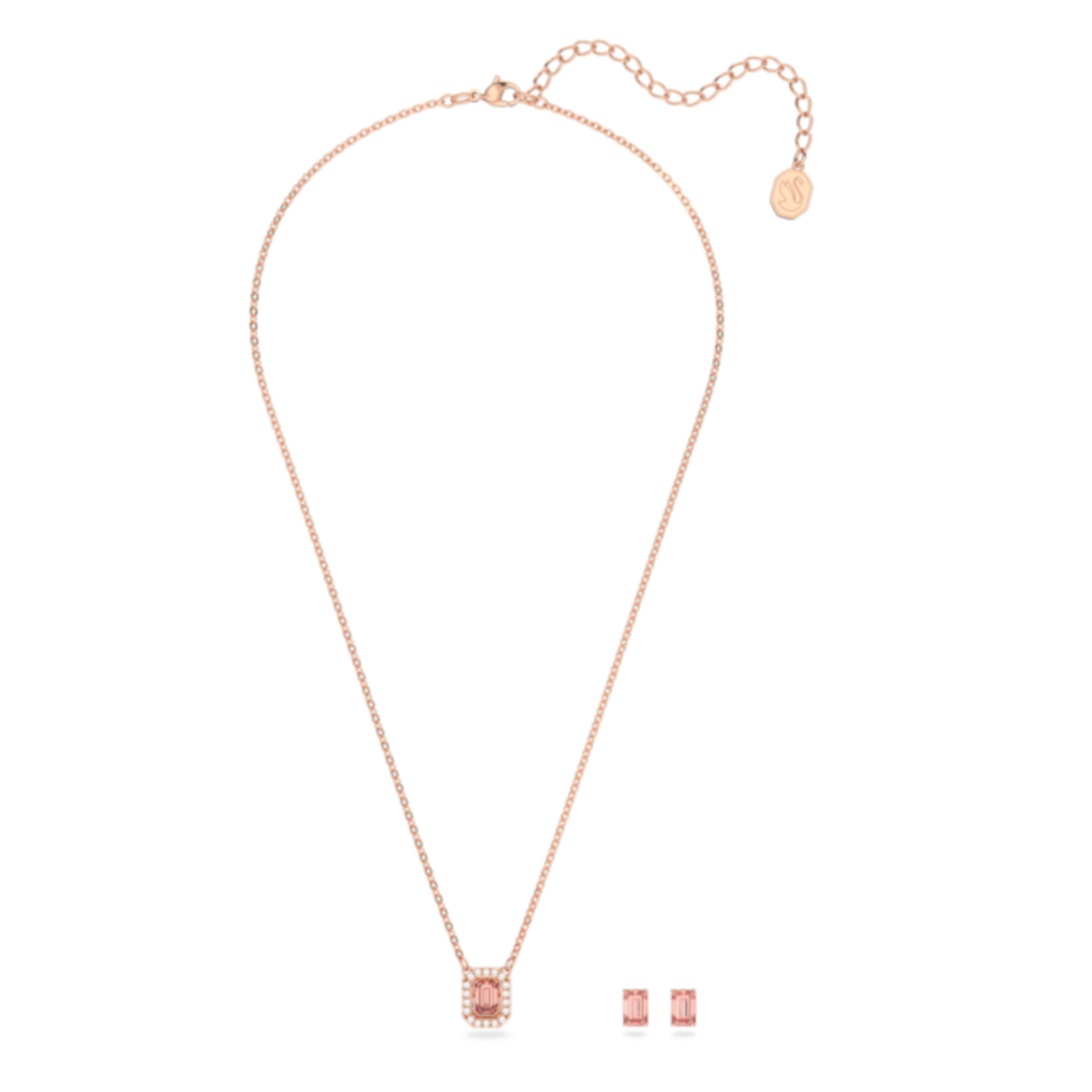 Resim Millenia Set, Sekizgen kesim, Pembe, Pembe altın rengi kaplama