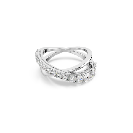 Resim Hyperbola Yüzük, Karışık kesimler, Beyaz, Gümüş renkli yüzey