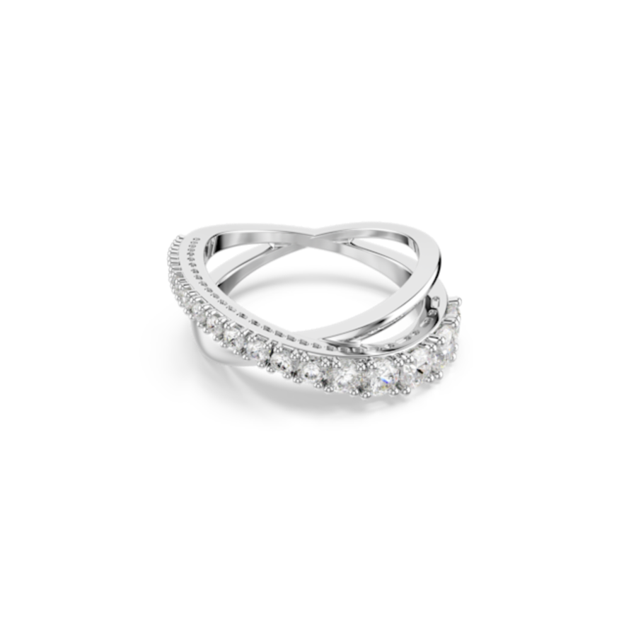 Resim Hyperbola Yüzük, Karışık kesimler, Beyaz, Gümüş renkli yüzey