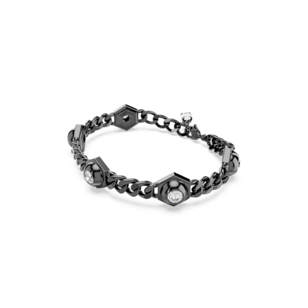 Resim Numina Bileklik, Yuvarlak kesim, Siyah, Rutenyum kaplama