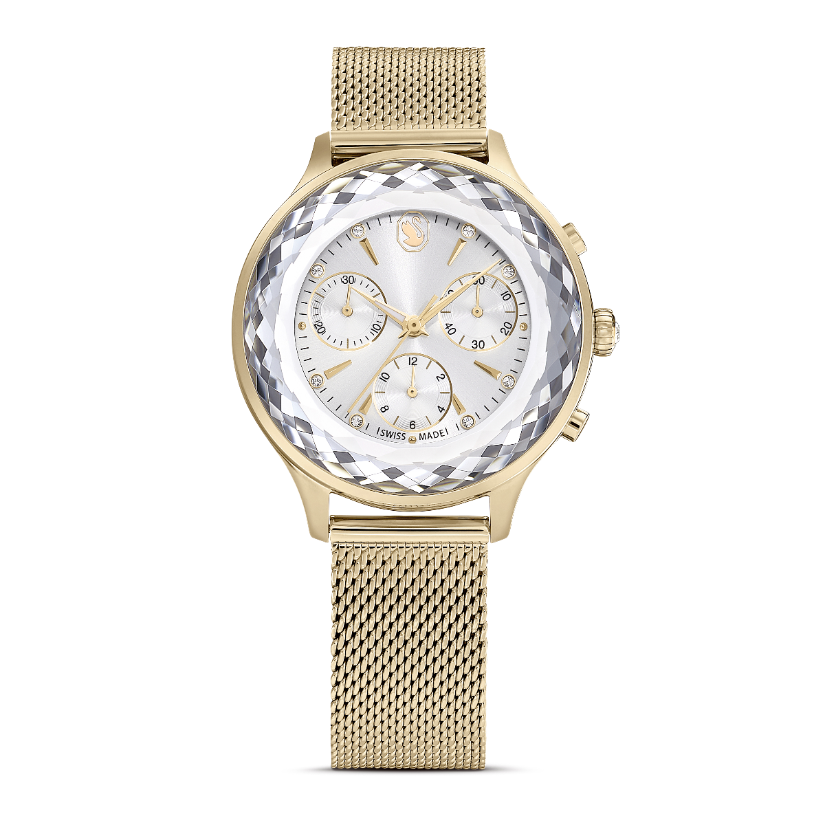 Resim Nova Chrono Saat, İsviçre Üretimi, Metal bileklik, Altın Rengi, Şampanya altın rengi yüzey