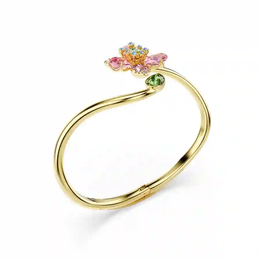 Resim Idyllia Bileklik, Karışık kesimler, Çiçek, Çok renkli, Altın rengi kaplama