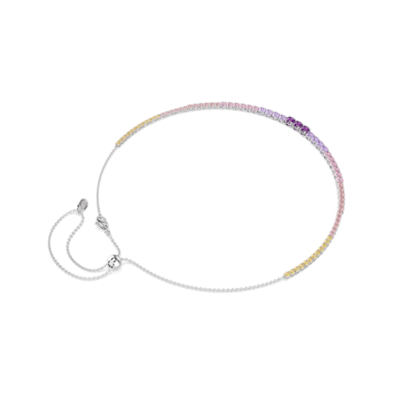 Resim Matrix Tennis kolye, Yuvarlak kesimlerin renk geçişleri, Çok renkli, Rodyum kaplama