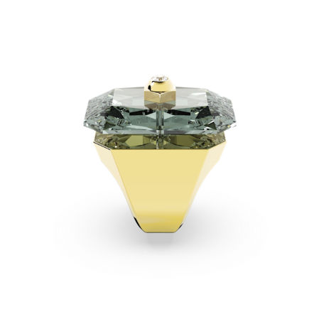 Resim Numina Kokteyl Yüzüğü, Sekizgen kesim, Gri, Altın rengi kaplama