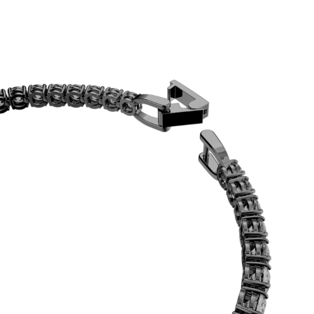 Resim Matrix Tennis Bileklik, Yuvarlak kesim, Gri, Rutenyum kaplama