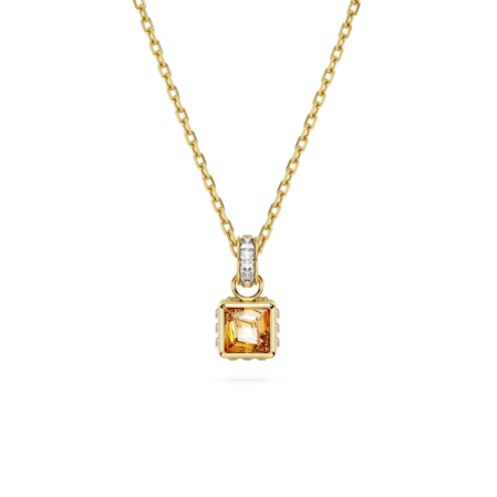 Resim Chroma Kolye Ucu, Kare kesim, Sarı, Altın rengi kaplama