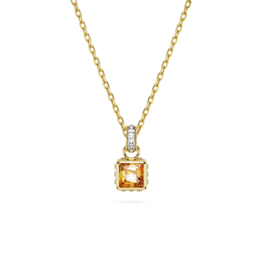 Resim Chroma Kolye Ucu, Kare kesim, Sarı, Altın rengi kaplama