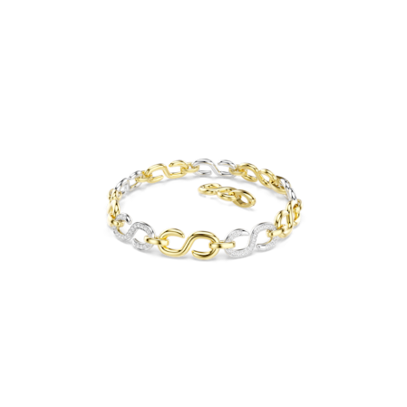 Resim Dextera Bileklik, Yuvarlak kesim, Beyaz, Karışık metal yüzey