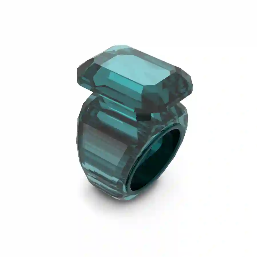 Resim Lucent Kokteyl Yüzüğü, Sekizgen kesim, Yeşil