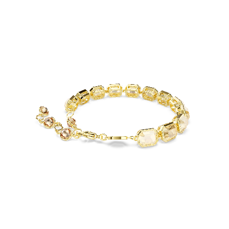 Resim Millenia Tennis bileklik, Sekizgen kesim, Caramel, Altın rengi kaplama