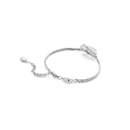 Resim Matrix Bileklik, Kalp, Beyaz, Rodyum kaplama