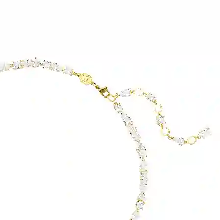 Resim Mesmera Kolye, Karışık kesimler, Beyaz, Altın rengi kaplama