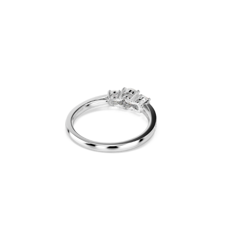 Resim Attract Trilogy Yüzük, Yuvarlak kesim, Beyaz, Gümüş renkli yüzey