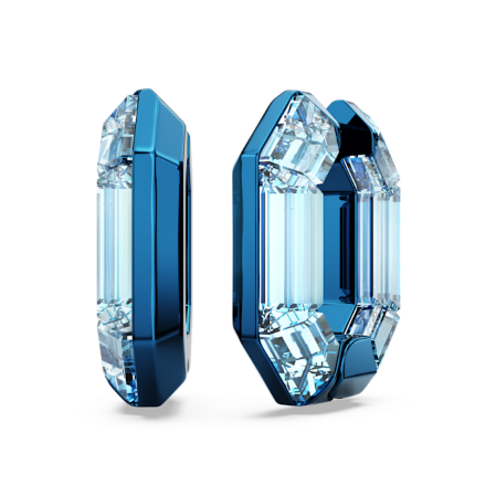 Resim Lucent halka küpeler, Sekizgen şekil, Küçük, Mavi