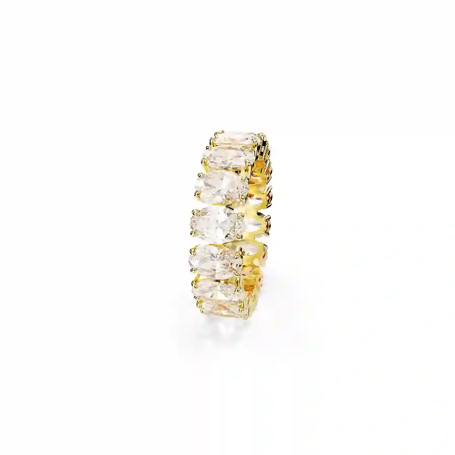 Resim Matrix Yüzük, Oval kesim, Beyaz, Altın rengi kaplama