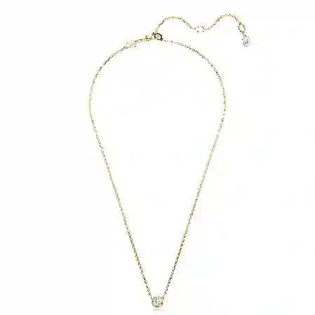 Resim Imber Kolye, Yuvarlak kesim, Beyaz, Altın rengi kaplama