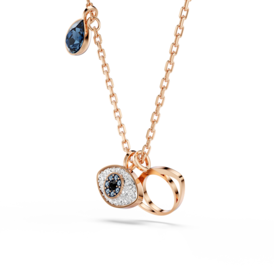 Resim Symbolica Kolye, Göz, Çok renkli, Pembe altın rengi kaplama