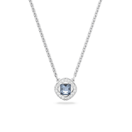 Resim Angelic Kolye, Kare kesim, Mavi, Rodyum kaplama