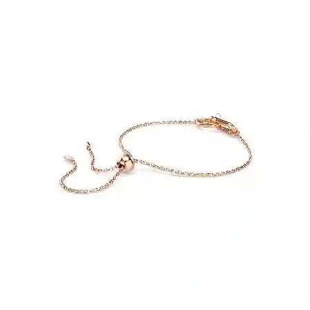 Resim Constella Bileklik, Kristal inci, Yuvarlak kesim, Beyaz, Pembe altın rengi kaplama