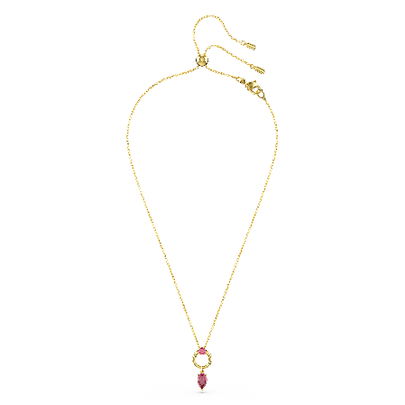 Resim Mesmera Kolye, Karışık kesimler, Kırmızı, Altın rengi kaplama